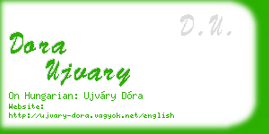 dora ujvary business card